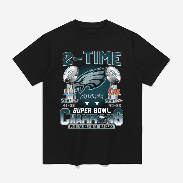 2-Time Super Bowl Champions Eagles Shirt