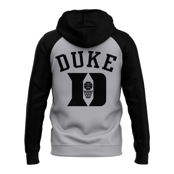 Coach Jon Scheyer Duke Mens Basketball Black Grey Zip Hoodie 3