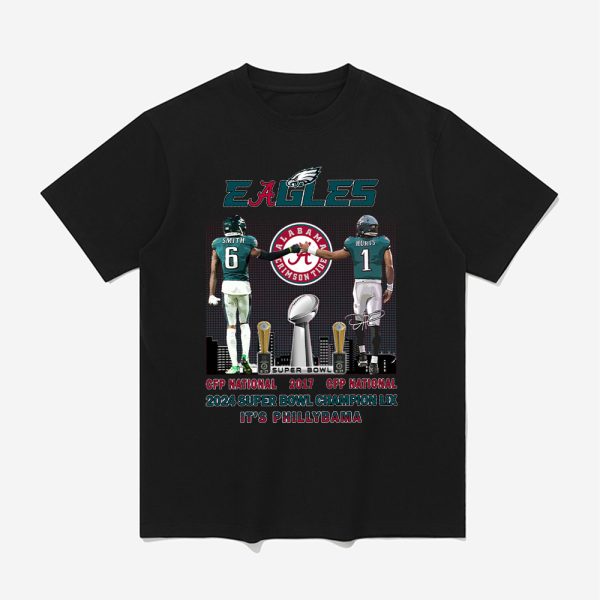 Eagles Alabama Smith Hurts CFP National 2017 Super Bowl Champion LIX It's Phillybama Shirt