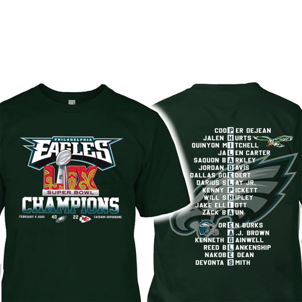 Eagles Super Bowl Champions 2 Two-Sided Shirt