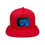 Gulf Of America Map Leather Patch Hat