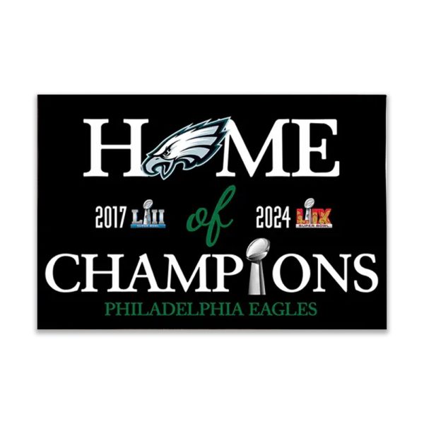 Home Of Champions Eagles 2X Super Bowl Doormat 1