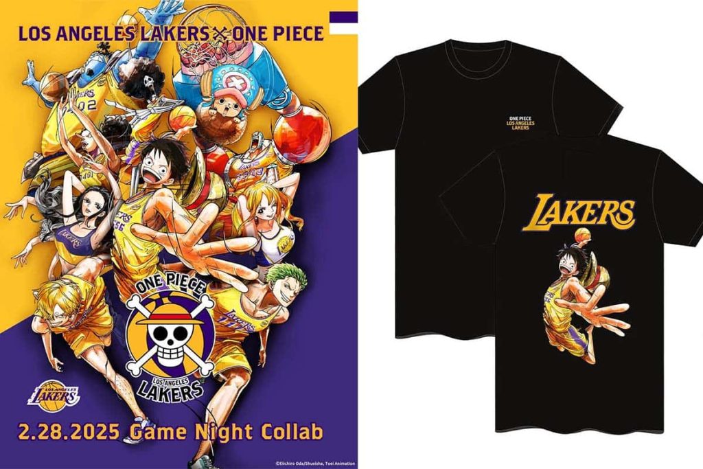 One Piece x LA Lakers Limited Edition Collaborative T Shirt