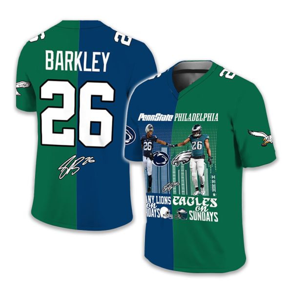 Saquon Barkley Nittany Lions On Saturday Eagles On Sundays Jersey