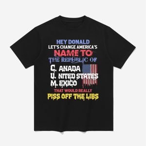 Hey Donald Let's Change America's Name To The Republic Of CUM Shirt