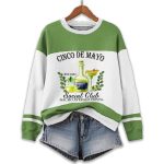 Cinco De Mayo Est 1862 Social Club Nacho Average Fiesta Round Neck Sweatshirt