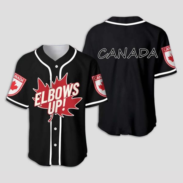 Elbows Up Canada Baseball Jersey