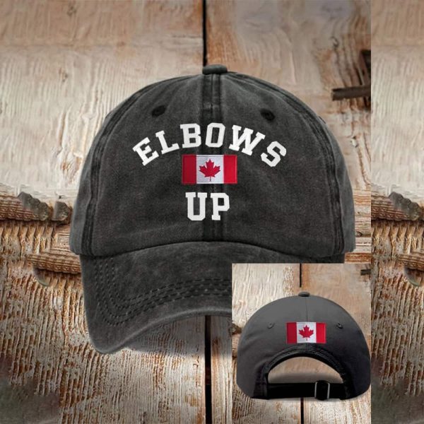 Elbows Up Canada Printed Baseball Cap