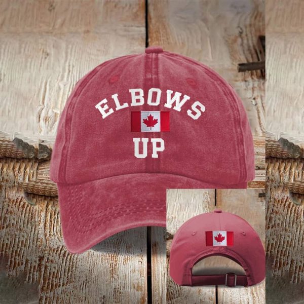 Elbows Up Canada Printed Baseball Cap 3