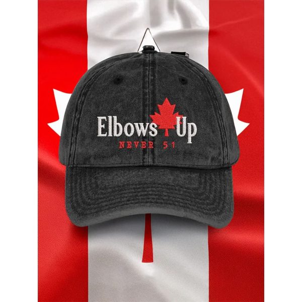 Elbows Up Never 51 Canada Hat 2