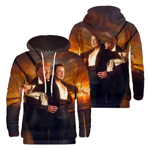 Eloning My Heart Trump Musk Titanic Hoodie