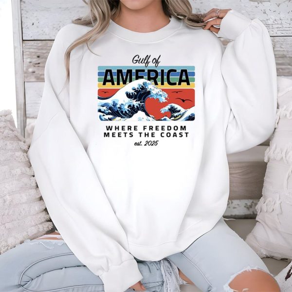 Gulf Of America Where Freedom Meets The Coast Est 2025 Shirt 4