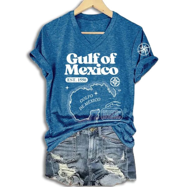 Gulf Of Mexico Est 1550 Map Shirt 2