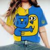 Hug Of Love Abstract Cat And Birds Graphics Ukraine Inspired Cozy T Shirt 2