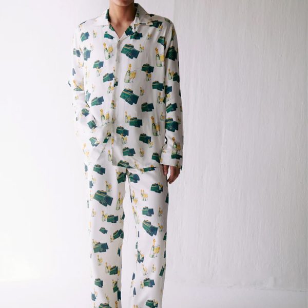 Kate The White Lotus Wine Print Pajamas