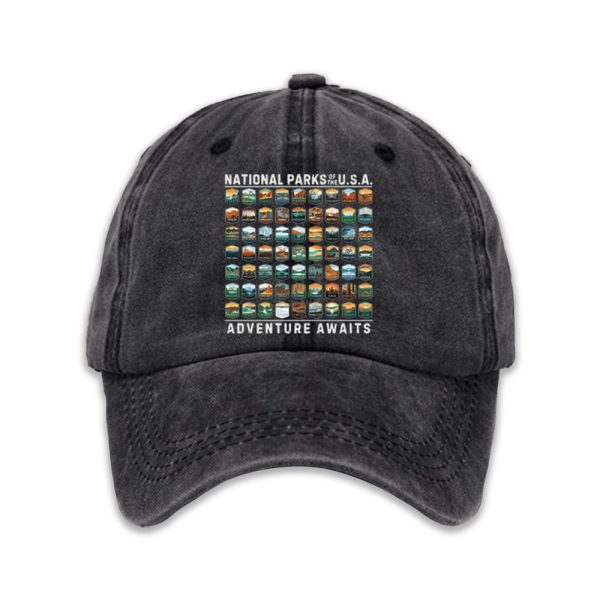 National Parks Of The USA Adventure Awaits Baseball Cap