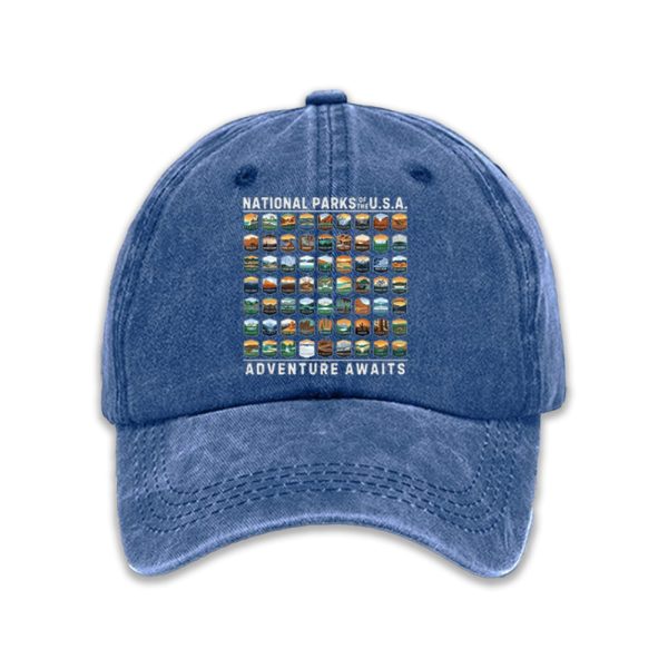 National Parks Of The USA Adventure Awaits Baseball Cap 3