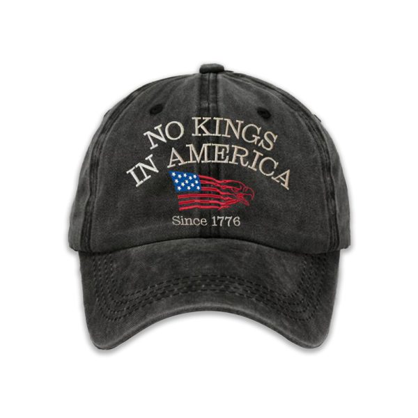 No Kings In America Since 1776 Print Baseball Cap