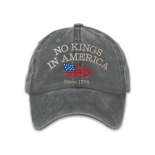 No Kings In America Since 1776 Print Baseball Cap 2