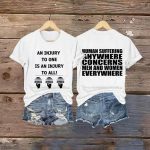 Retro An Injury To One Is An Injury To All Human Suffering Anywhere Concerns Men And Women Everywhere Print T-Shirt