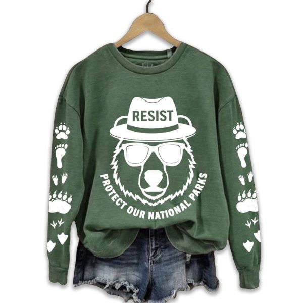 Resist Protect Our National Parks Printed Sweatshirt