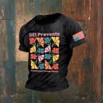 Retro DEI Floral Prevents Unplanned Group Chats Print T-Shirt