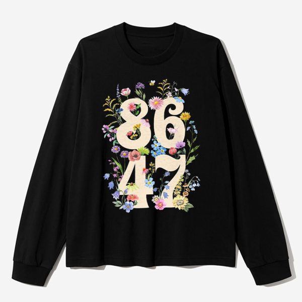 Retro Flowers 86 47 Print T Shirt