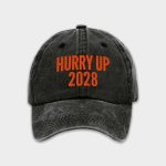 Retro Hurry Up 2028 Print Baseball Cap