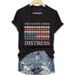 Retro One Nation Under Distress America Shirt