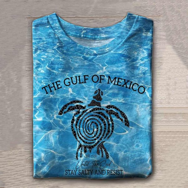 The Gulf Of Mexico Est 1550 Until The End Stay Salty And Resist Tye Dye Shirt 2