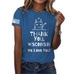 Cat Thank You Wisconsin We Love You Shirt
