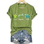 FDT Frog Dragonfly Turtle Animal Shirt