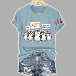 FDT Penguins Resist Tariffs Save Our Democracy Shirt