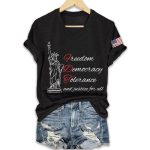 Freedom Democracy Tolerance And Justice For All America Shirt