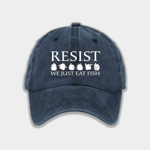 Penguins Resist We Just Eat Fish Baseball Cap 1