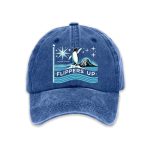 Penguins Flippers Up Print Baseball Cap