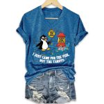 Penguins I Just Came For The Fish Not The Tariffs Shirt