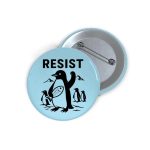 Penguins Resist Print Brooch