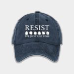 Penguins Resist We Just Eat Fish Baseball Cap