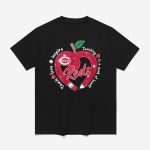 Reds Teach Love Inspire Teaching Is A Work Of Heart Shirt