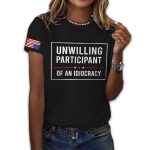 Retro Unwilling Participant Of An Idiocracy Print T-Shirt
