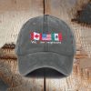 Retro We Heart Our Neighbors USA Canada Mexico Print Baseball Cap 2