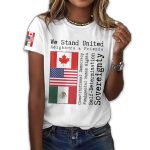 Retro We Stand United Neighbors And Friends Canada The USA And Mexico Constitutional Democracies Shirt