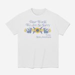 V-Neck Retro Dear World We Are So Sorry Love Sane Americans Print T-Shirt
