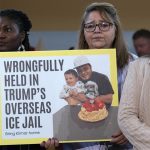 Wrongfully Held In Trump's Overseas Ice Jail Bring Kilmar Home Sign