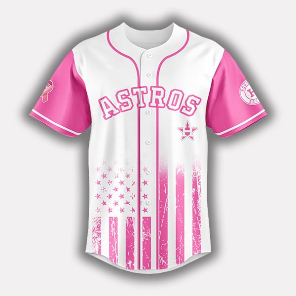2025 Astros x Breast Cancer Awareness Game Night Jersey 2