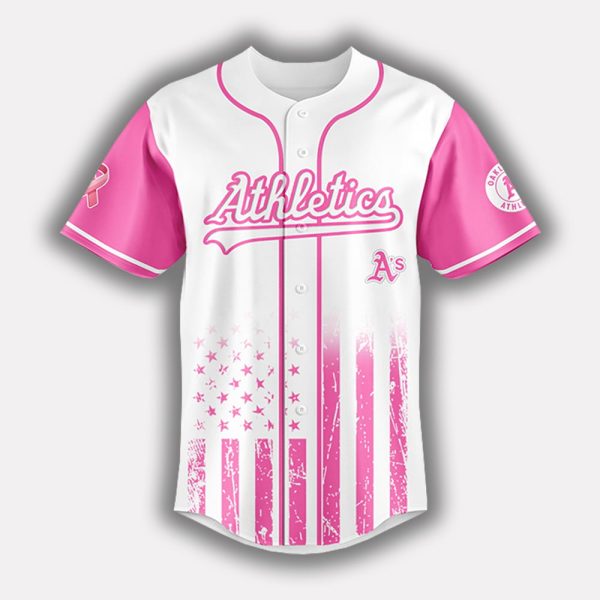 2025 Athletics x Breast Cancer Awareness Game Night Jersey 2