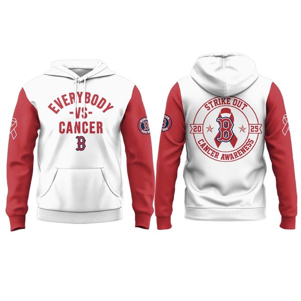 2025 Red Sox Everybody Vs Cancer Hoodie 2
