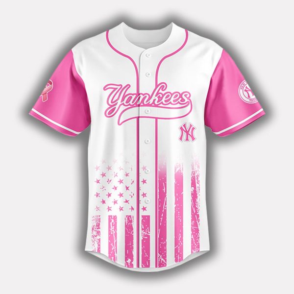 2025 Yankees x Breast Cancer Awareness Game Night Jersey 2