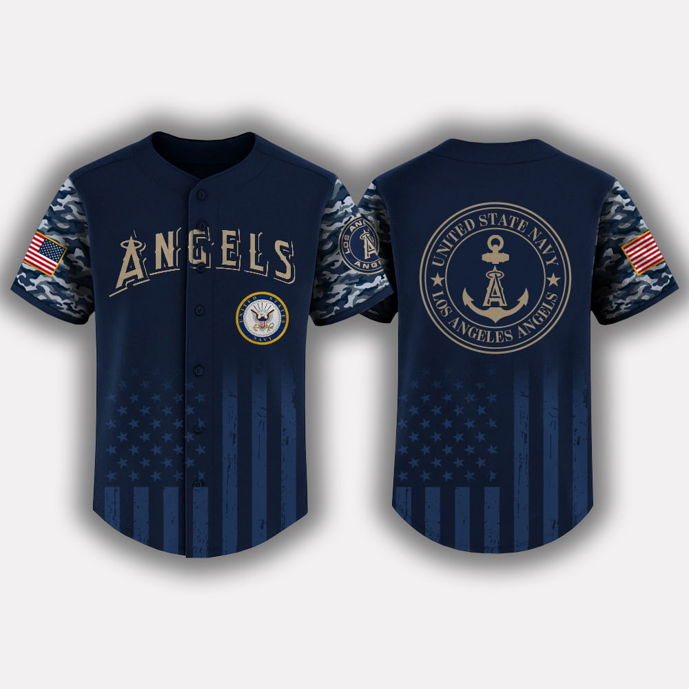 Angels US Navy Appreciation Night 2025 Baseball Jersey Angels US Navy Appreciation Night 2025 Baseball Jersey